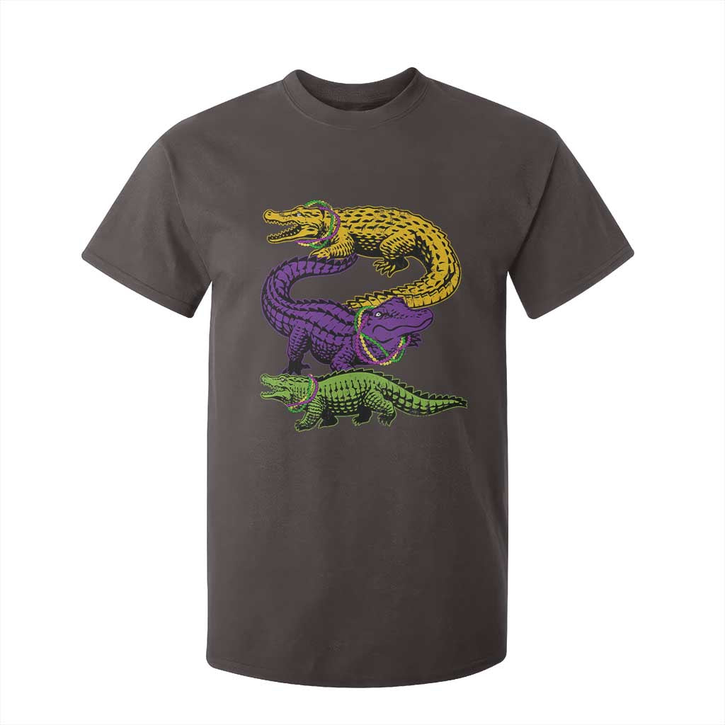 Aligator Crocodiles Louisiana Mardi Gras T Shirt For Kid TS10 Dark Chocolate Print Your Wear