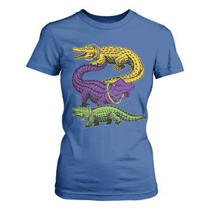 Aligator Crocodiles Louisiana Mardi Gras T Shirt For Women TS10 Royal Blue Print Your Wear