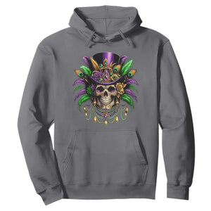 Mardi Gras Sugar Skull Hoodie Fat Tuesday TS10 Charcoal Print Your Wear