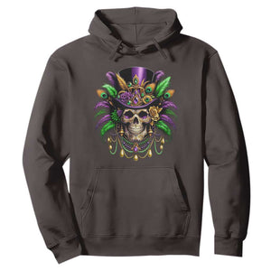 Mardi Gras Sugar Skull Hoodie Fat Tuesday TS10 Dark Chocolate Print Your Wear
