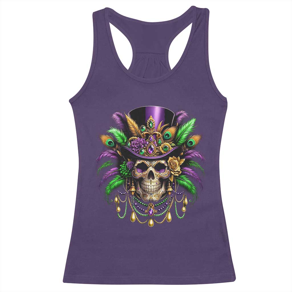 Mardi Gras Sugar Skull Racerback Tank Top Fat Tuesday TS10 Purple Print Your Wear