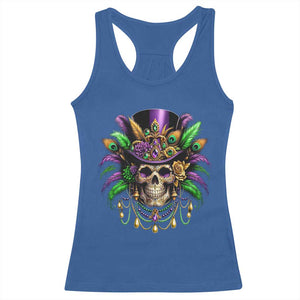 Mardi Gras Sugar Skull Racerback Tank Top Fat Tuesday TS10 Royal Blue Print Your Wear