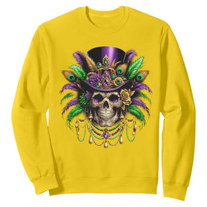 Mardi Gras Sugar Skull Sweatshirt Fat Tuesday TS10 Daisy Print Your Wear