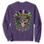 Mardi Gras Sugar Skull Sweatshirt Fat Tuesday TS10 Purple Print Your Wear