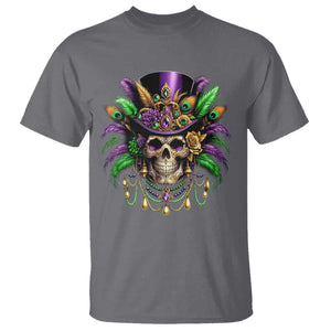 Mardi Gras Sugar Skull T Shirt Fat Tuesday TS10 Charcoal Print Your Wear