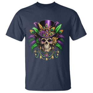 Mardi Gras Sugar Skull T Shirt Fat Tuesday TS10 Navy Print Your Wear