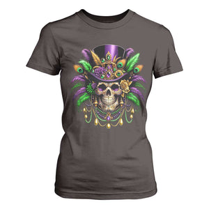 Mardi Gras Sugar Skull T Shirt For Women Fat Tuesday TS10 Dark Chocolate Print Your Wear