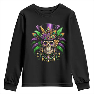 Mardi Gras Sugar Skull Youth Sweatshirt Fat Tuesday TS10 Black Print Your Wear