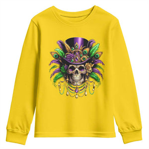 Mardi Gras Sugar Skull Youth Sweatshirt Fat Tuesday TS10 Daisy Print Your Wear