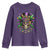 Mardi Gras Sugar Skull Youth Sweatshirt Fat Tuesday TS10 Purple Print Your Wear