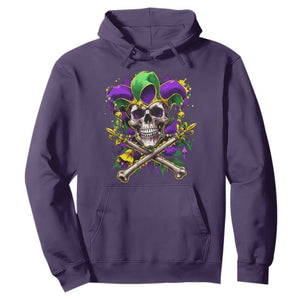 Mardi Gras Jester Skull Hoodie New Orleans Skeleton Beads TS10 Purple Print Your Wear