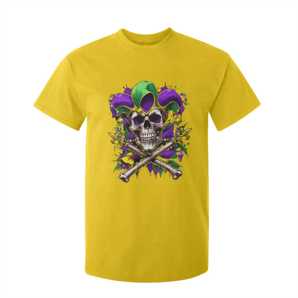 Mardi Gras Jester Skull T Shirt For Kid New Orleans Skeleton Beads TS10 Daisy Print Your Wear