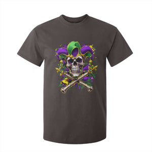 Mardi Gras Jester Skull T Shirt For Kid New Orleans Skeleton Beads TS10 Dark Chocolate Print Your Wear