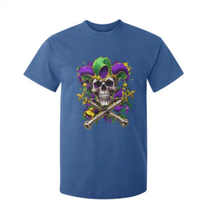 Mardi Gras Jester Skull T Shirt For Kid New Orleans Skeleton Beads TS10 Royal Blue Print Your Wear