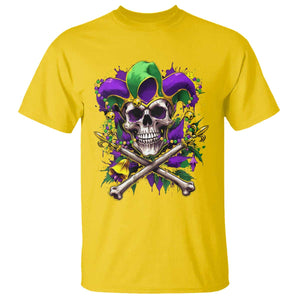 Mardi Gras Jester Skull T Shirt New Orleans Skeleton Beads TS10 Daisy Print Your Wear