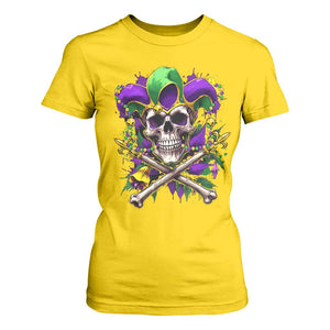 Mardi Gras Jester Skull T Shirt For Women New Orleans Skeleton Beads TS10 Daisy Print Your Wear
