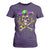 Mardi Gras Jester Skull T Shirt For Women New Orleans Skeleton Beads TS10 Purple Print Your Wear