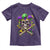 Mardi Gras Jester Skull Toddler T Shirt New Orleans Skeleton Beads TS10 Purple Print Your Wear