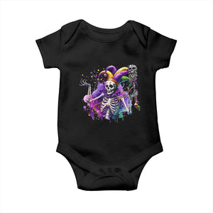 Mardi Gras Baby Onesie Jester Skeleton Skull Lovers TS10 Black Print Your Wear