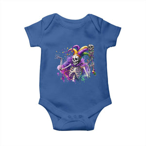 Mardi Gras Baby Onesie Jester Skeleton Skull Lovers TS10 Royal Blue Print Your Wear