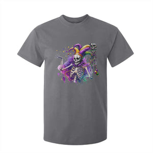 Mardi Gras T Shirt For Kid Jester Skeleton Skull Lovers TS10 Charcoal Print Your Wear