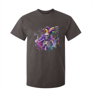 Mardi Gras T Shirt For Kid Jester Skeleton Skull Lovers TS10 Dark Chocolate Print Your Wear