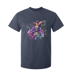 Mardi Gras T Shirt For Kid Jester Skeleton Skull Lovers TS10 Navy Print Your Wear