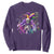 Mardi Gras Sweatshirt Jester Skeleton Skull Lovers TS10 Purple Print Your Wear