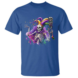 Mardi Gras T Shirt Jester Skeleton Skull Lovers TS10 Royal Blue Print Your Wear