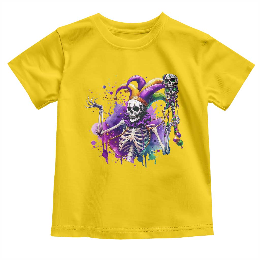 Mardi Gras Toddler T Shirt Jester Skeleton Skull Lovers TS10 Daisy Print Your Wear