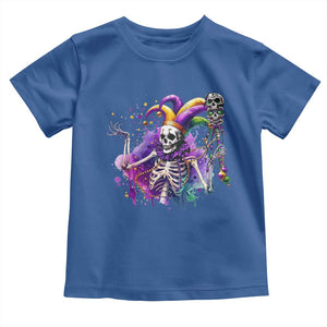 Mardi Gras Toddler T Shirt Jester Skeleton Skull Lovers TS10 Royal Blue Print Your Wear