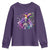 Mardi Gras Youth Sweatshirt Jester Skeleton Skull Lovers TS10 Purple Print Your Wear