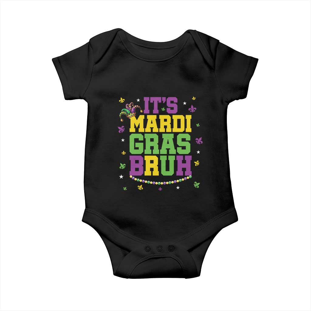 Bruh Mardi Gras Baby Onesie Funny Fat Tuesday Teens Boys Kids TS10 Black Print Your Wear