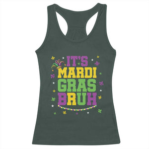Bruh Mardi Gras Racerback Tank Top Funny Fat Tuesday Teens Boys Kids TS10 Dark Forest Green Print Your Wear