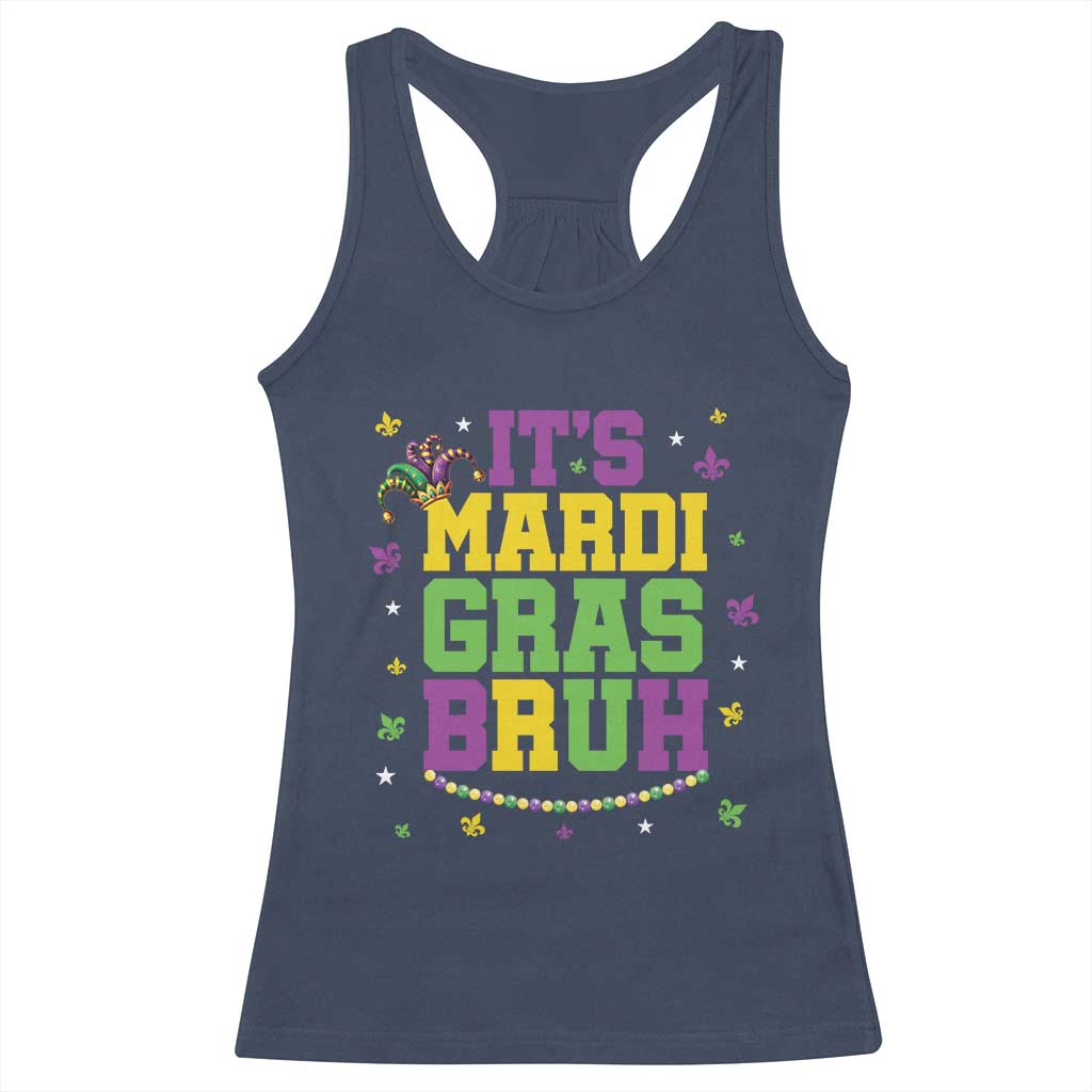 Bruh Mardi Gras Racerback Tank Top Funny Fat Tuesday Teens Boys Kids TS10 Navy Print Your Wear