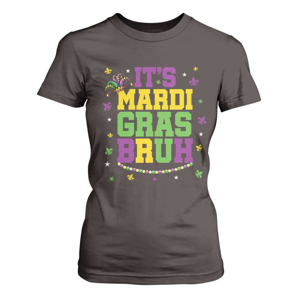 Bruh Mardi Gras T Shirt For Women Funny Fat Tuesday Teens Boys Kids TS10 Dark Chocolate Print Your Wear