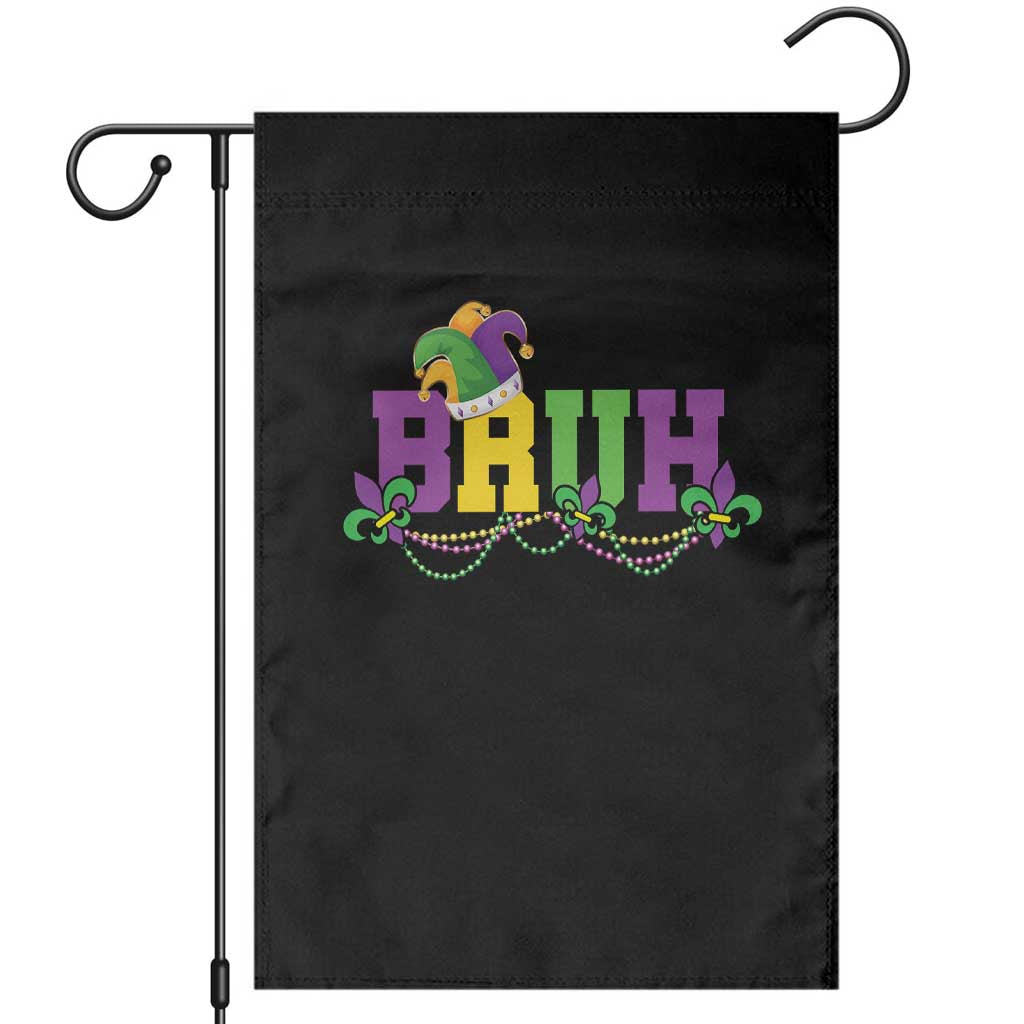 Bruh Mardi Gras Garden Flag Carnival New Orleans Trip Parade Outfit Teens Boys Kids TS10 Black Print Your Wear