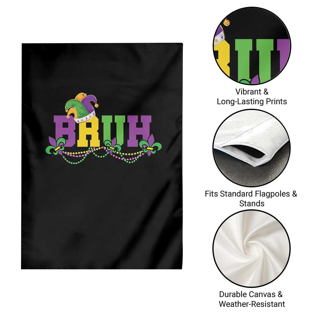 Bruh Mardi Gras Garden Flag Carnival New Orleans Trip Parade Outfit Teens Boys Kids TS10 Print Your Wear