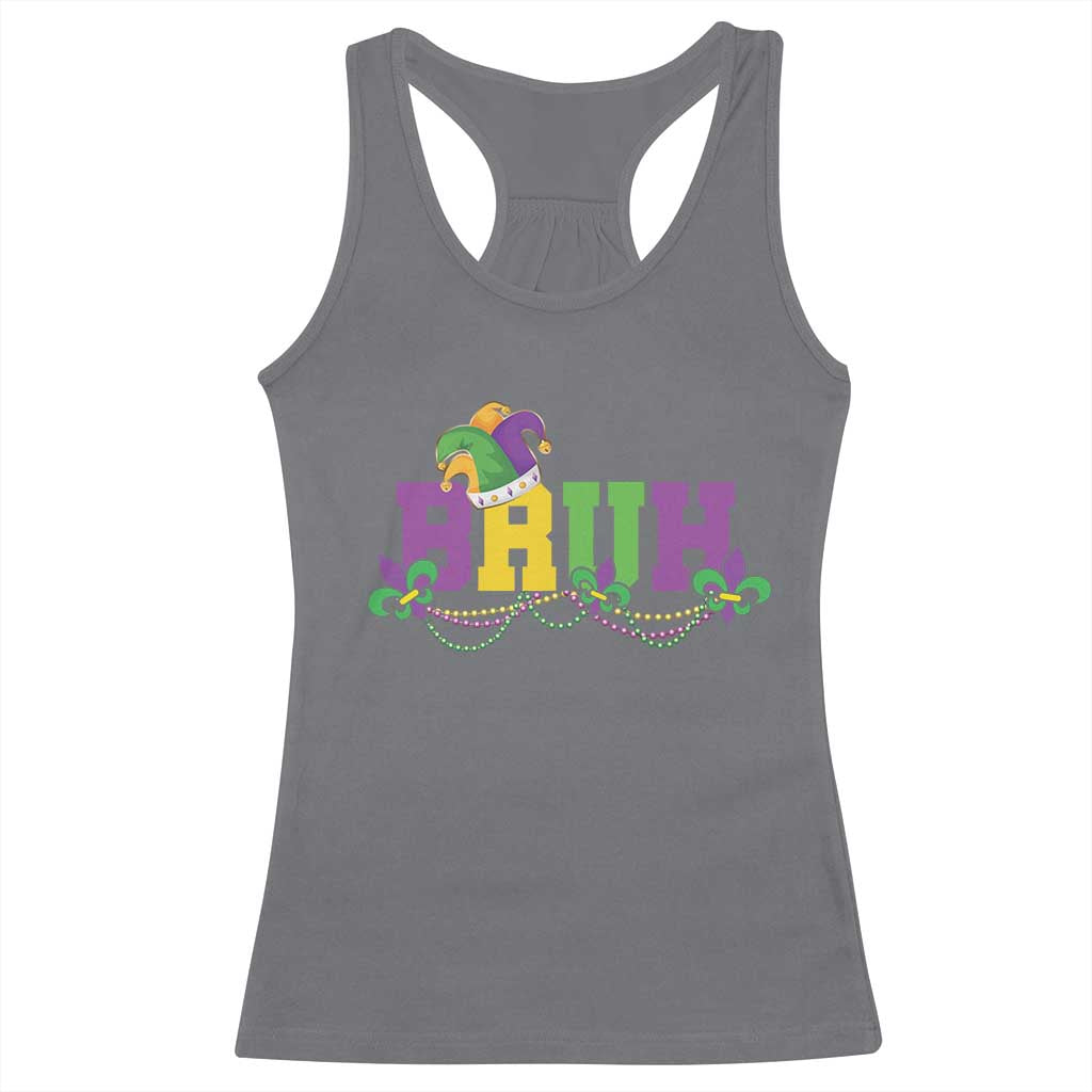 Bruh Mardi Gras Racerback Tank Top Carnival New Orleans Trip Parade Outfit Teens Boys Kids TS10 Charcoal Print Your Wear