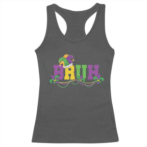 Bruh Mardi Gras Racerback Tank Top Carnival New Orleans Trip Parade Outfit Teens Boys Kids TS10 Dark Heather Print Your Wear