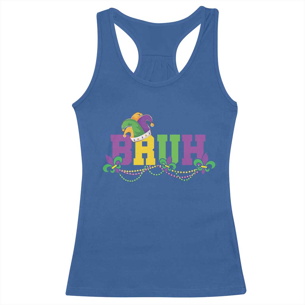 Bruh Mardi Gras Racerback Tank Top Carnival New Orleans Trip Parade Outfit Teens Boys Kids TS10 Royal Blue Print Your Wear