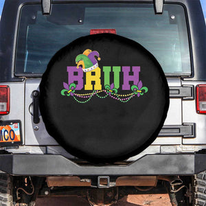 Bruh Mardi Gras Spare Tire Cover Carnival New Orleans Trip Parade Outfit Teens Boys Kids TS10 No hole Black Print Your Wear