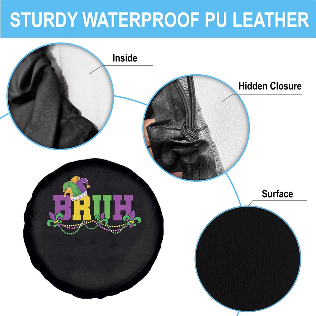 Bruh Mardi Gras Spare Tire Cover Carnival New Orleans Trip Parade Outfit Teens Boys Kids TS10 Print Your Wear