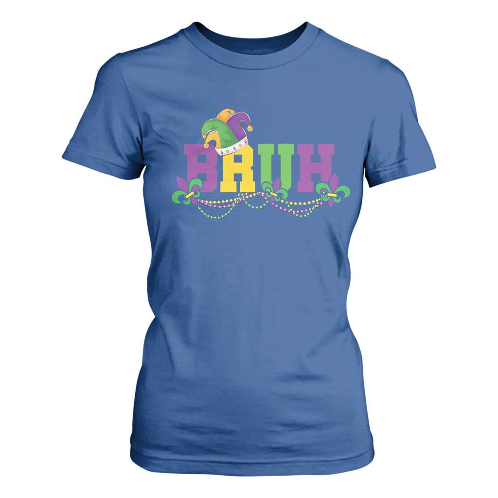 Bruh Mardi Gras T Shirt For Women Carnival New Orleans Trip Parade Outfit Teens Boys Kids TS10 Royal Blue Print Your Wear
