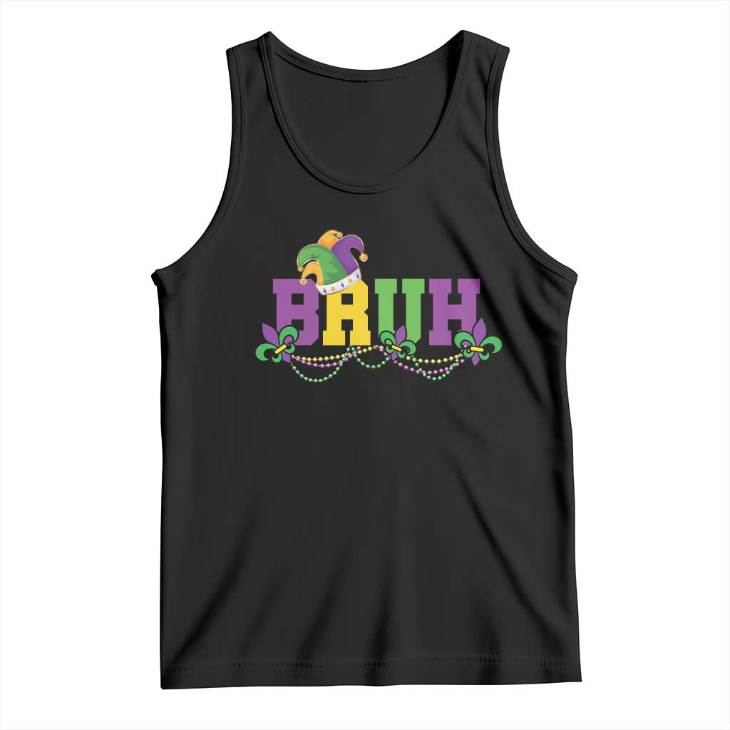 Bruh Mardi Gras Tank Top Carnival New Orleans Trip Parade Outfit Teens Boys Kids TS10 Black Print Your Wear
