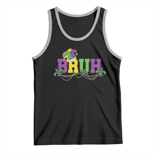 Bruh Mardi Gras Tank Top Carnival New Orleans Trip Parade Outfit Teens Boys Kids TS10 Black Athletic Heather Print Your Wear
