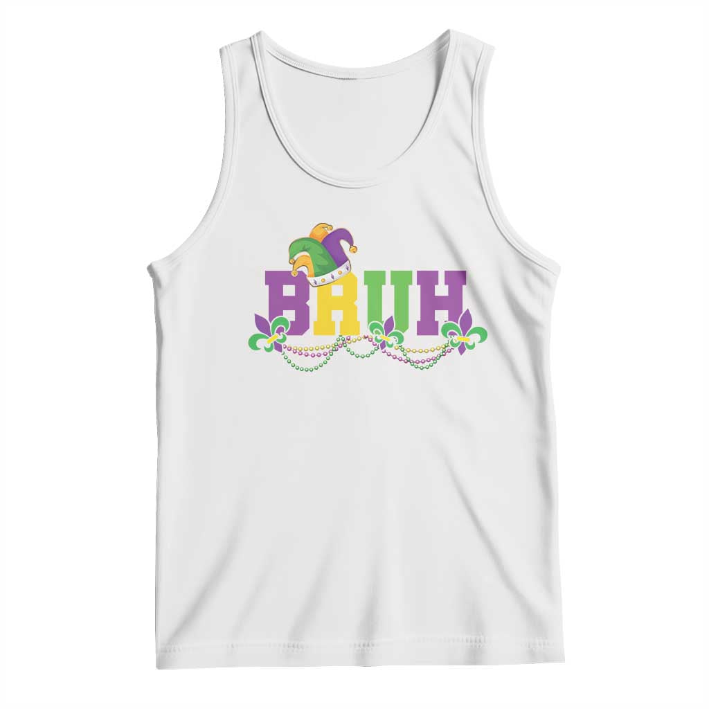 Bruh Mardi Gras Tank Top Carnival New Orleans Trip Parade Outfit Teens Boys Kids TS10 White Print Your Wear
