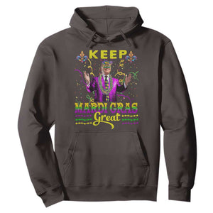 Funny Trump Keep Mardi Gras Great Hoodie TS10 Dark Chocolate Print Your Wear
