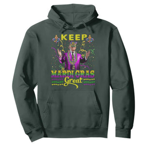Funny Trump Keep Mardi Gras Great Hoodie TS10 Dark Forest Green Print Your Wear