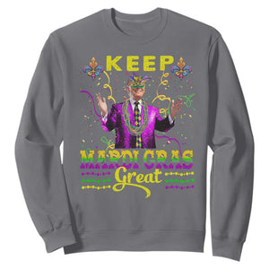 Funny Trump Keep Mardi Gras Great Sweatshirt TS10 Charcoal Print Your Wear